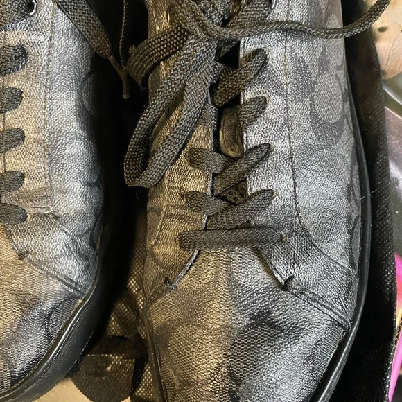 Men's Black Designer Sneakers coach 91/2 mint